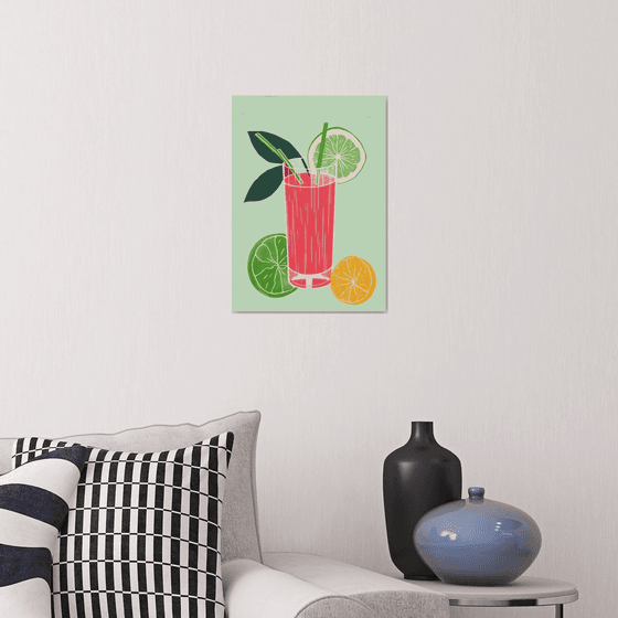 Still life with a cocktail