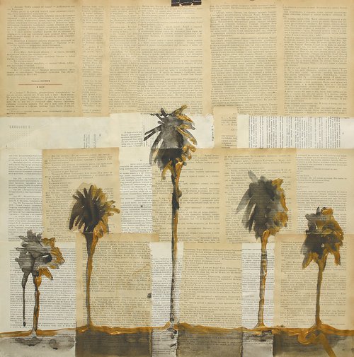 Palm trees on the Beach. by Marat Cherny