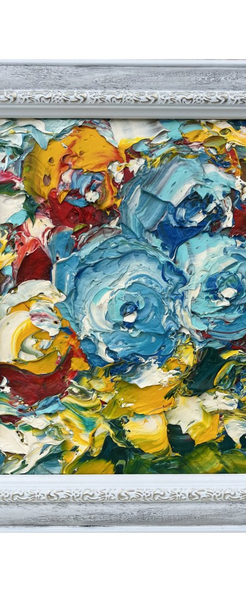 Dominance of light blue roses by Svitlana Andriichenko