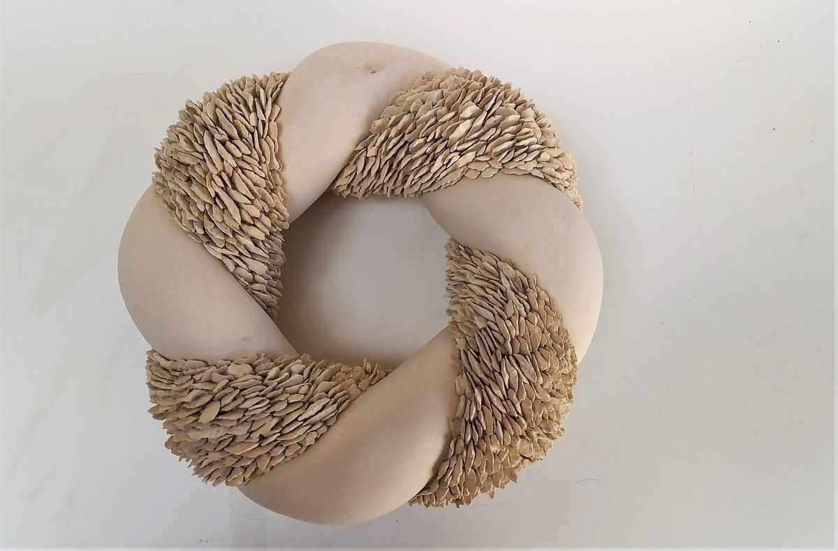 Organic Abstract Stone Sculpture By Emanuela Camacci, 10 X 4, Crown, Original Artwork