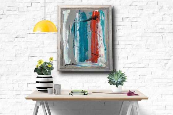 framed abstract painting za020