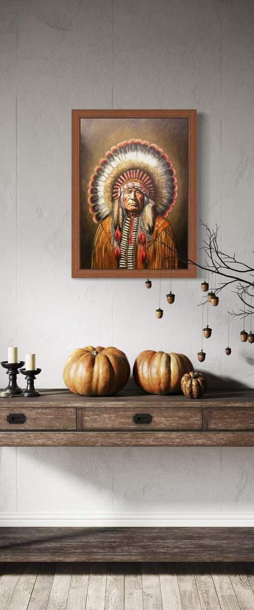 Native American Chief by Jennie Smallenbroek