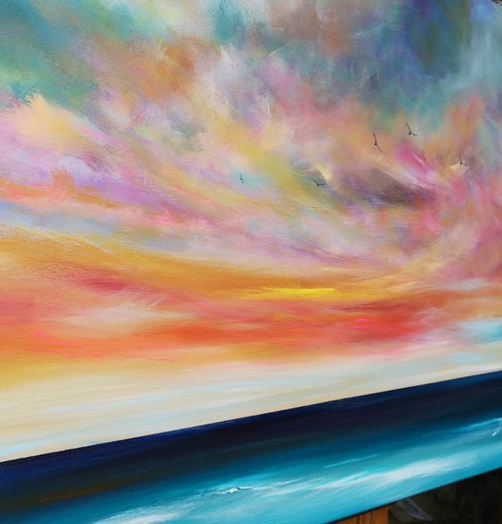 "The Symphony of Now" - Cornish Seascape, Art, Skyscape