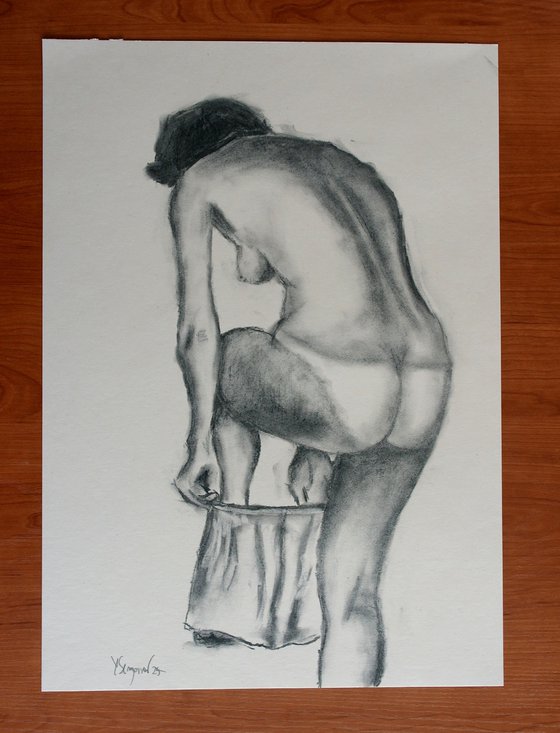 Female Figure #77 Charcoal