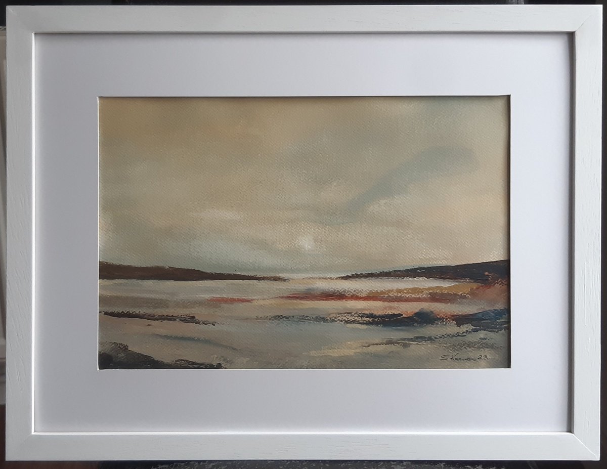 Sunrise over calm seas Acrylic painting by Steve Keenan | Artfinder