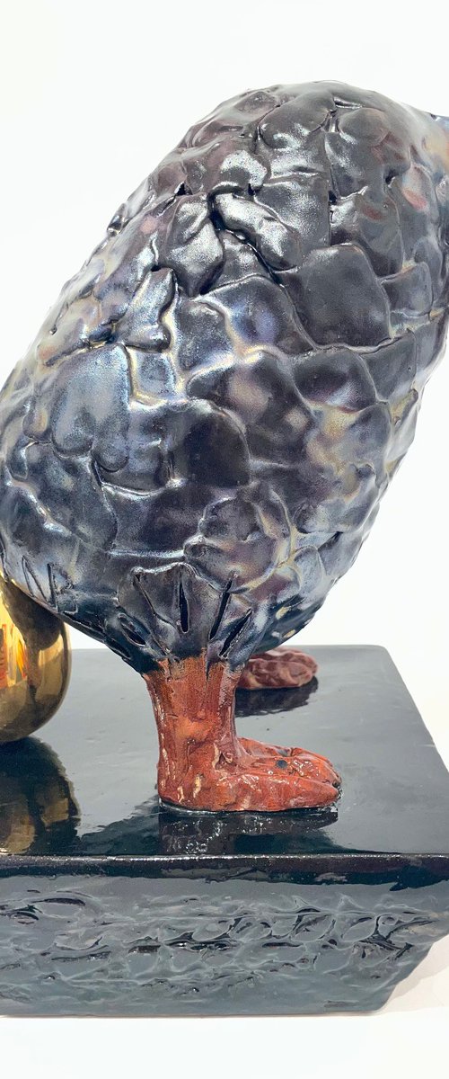 Black Bird with Golden Egg by Nora  Blazeviciute