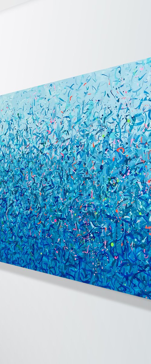 Ningaloo Reef Water Dance 152 x 61cm acrylic on canvas by George Hall
