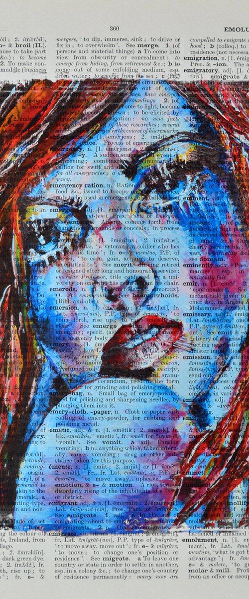 Blue Face 2- Collage by Misty Lady - M. Nierobisz