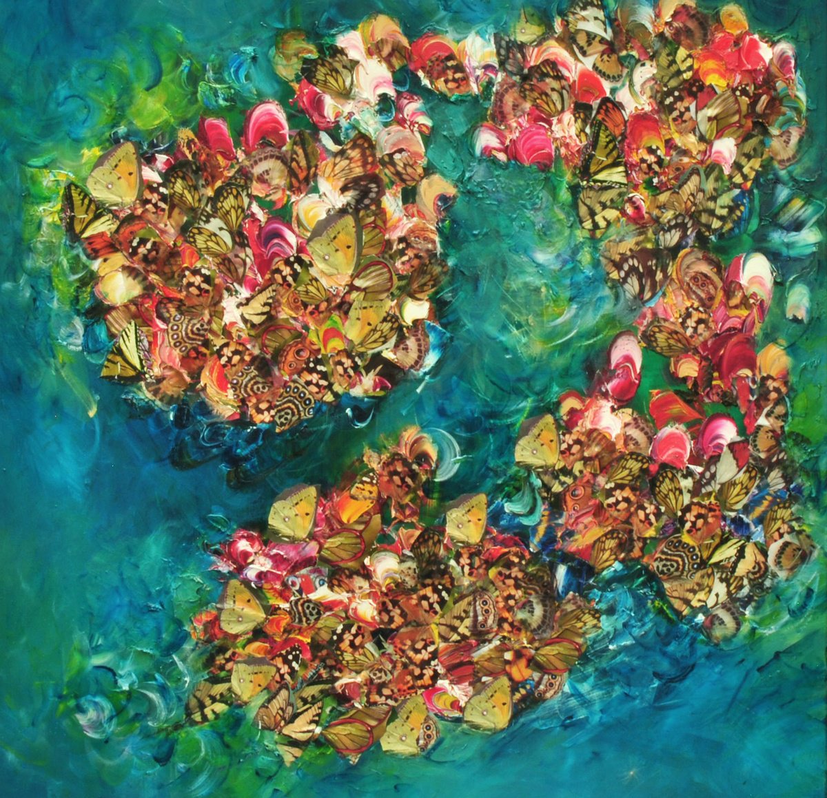 Abstract Landscape Oil Painting By Victoria Horkan, 39 X 39", Laboratory B, Original Artwork