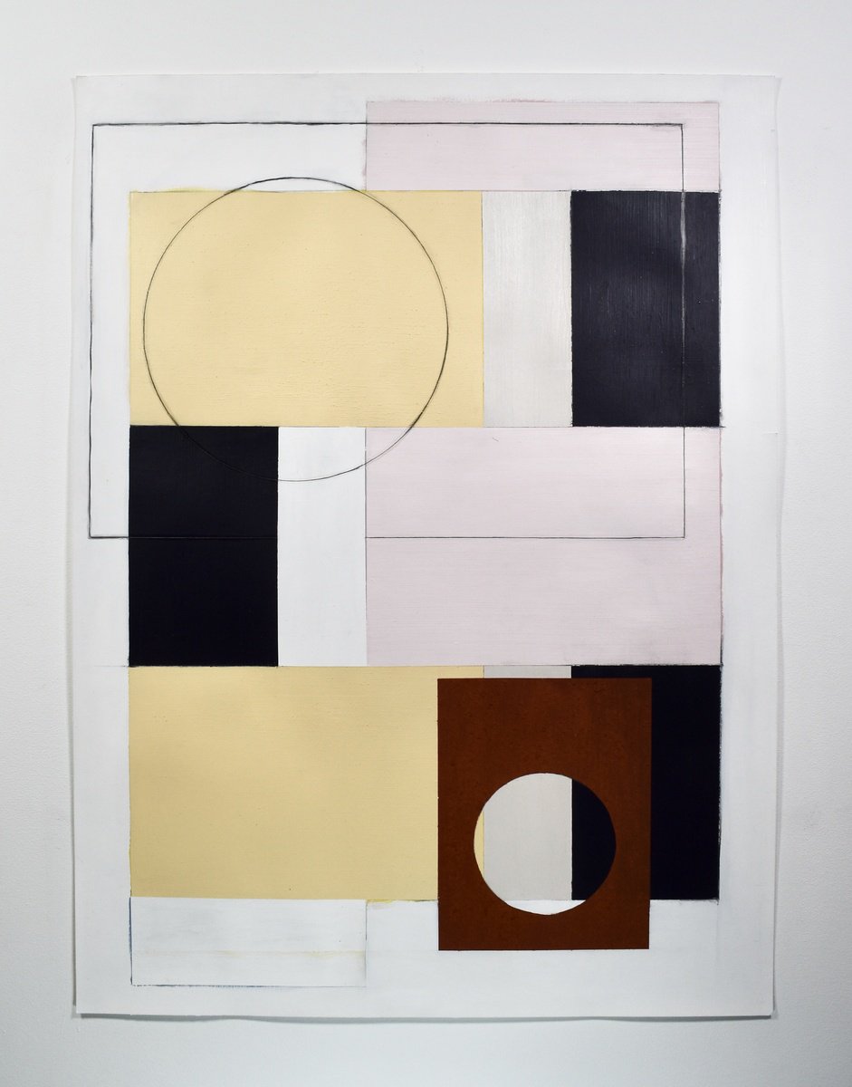 Geometric Abstract Acrylic Painting By Andrew Hardy, 24 X 31, Untitled X 2025, Original Artwork