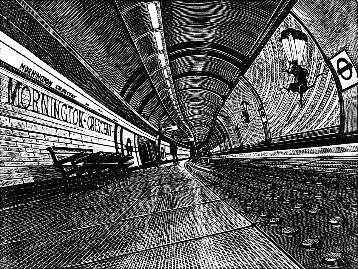[framed] View Subterranea: Mornington Crescent by Rebecca Coleman