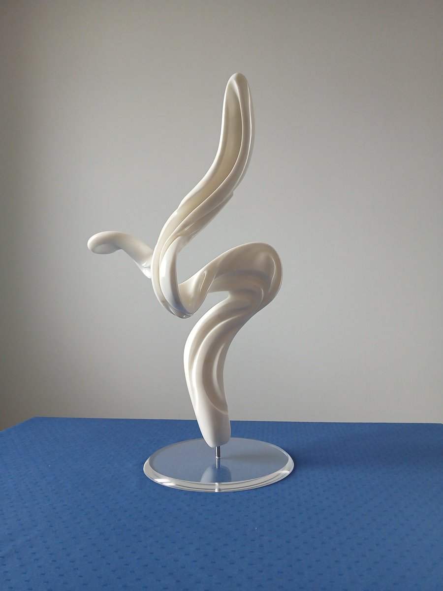 Abstract Stone Sculpture By Massimiliano Capraro, 13 X 25", Sky Me, Original Artwork