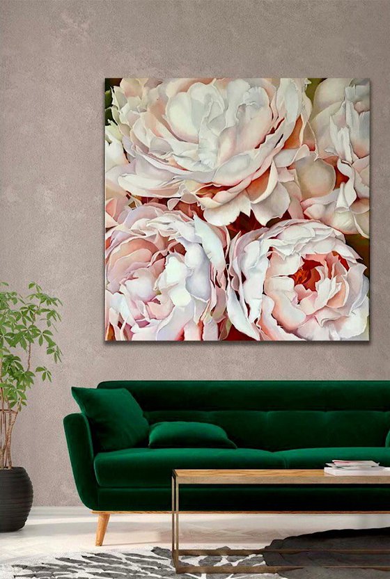White peonies