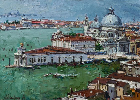 Italian landscape. Venice- Original impasto landscape painting