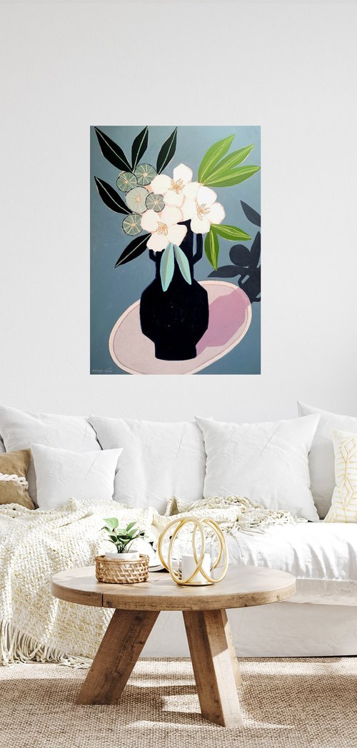 Spring Florals in Blue II by Marisa Añón