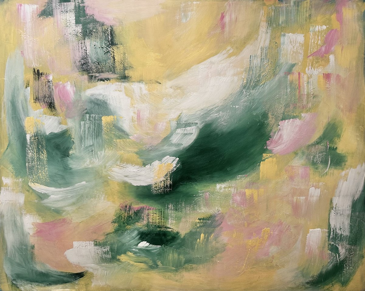 Organic Abstract Acrylic Painting By Alanah Jarvis, 68 X 54, Staying Grounded, Original Artwork