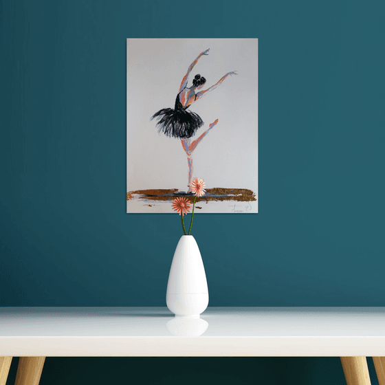 Ballerina Watercolour Mixed Media Series