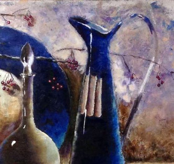 Blue vintage still life