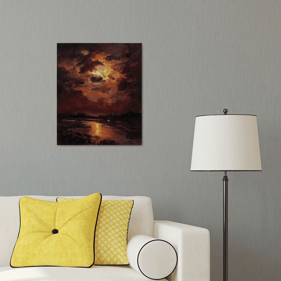 "Moon over the river"