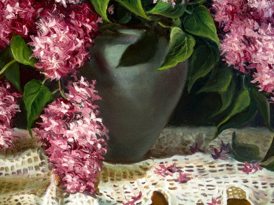 "The smell of lilac",  flowers , still life.