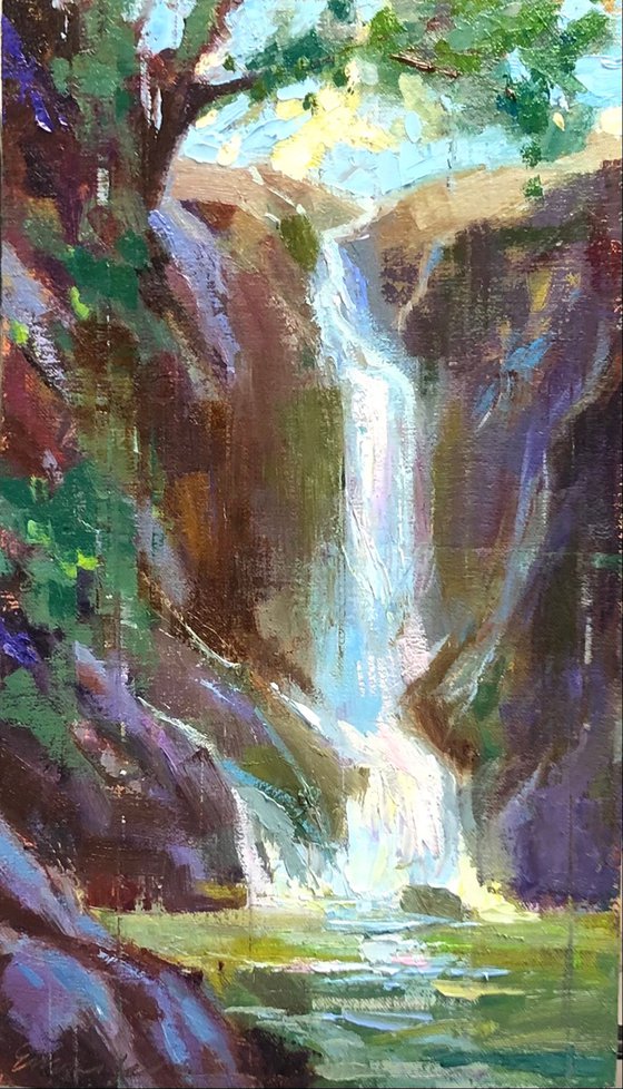 2017 6 x 8 canvas panel Waterfall