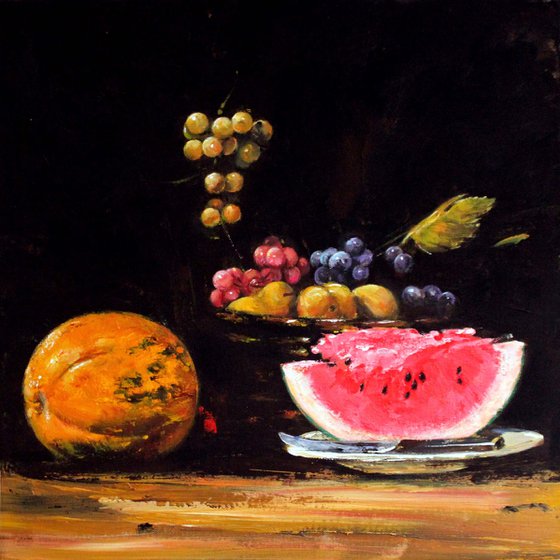 -Still life with watermelon-
