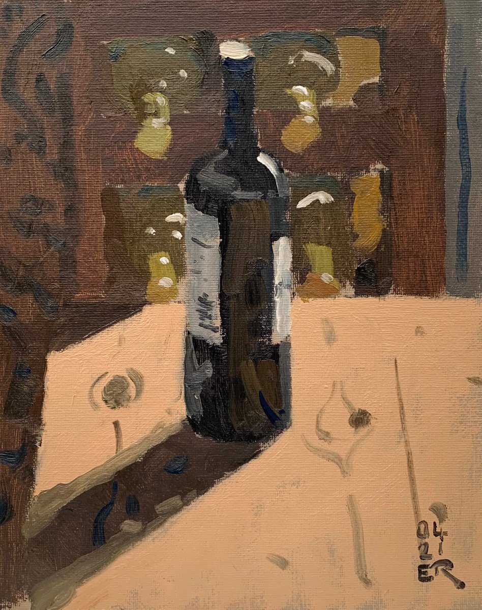 Wine Bottle in Afternoon Light by Elliot Roworth