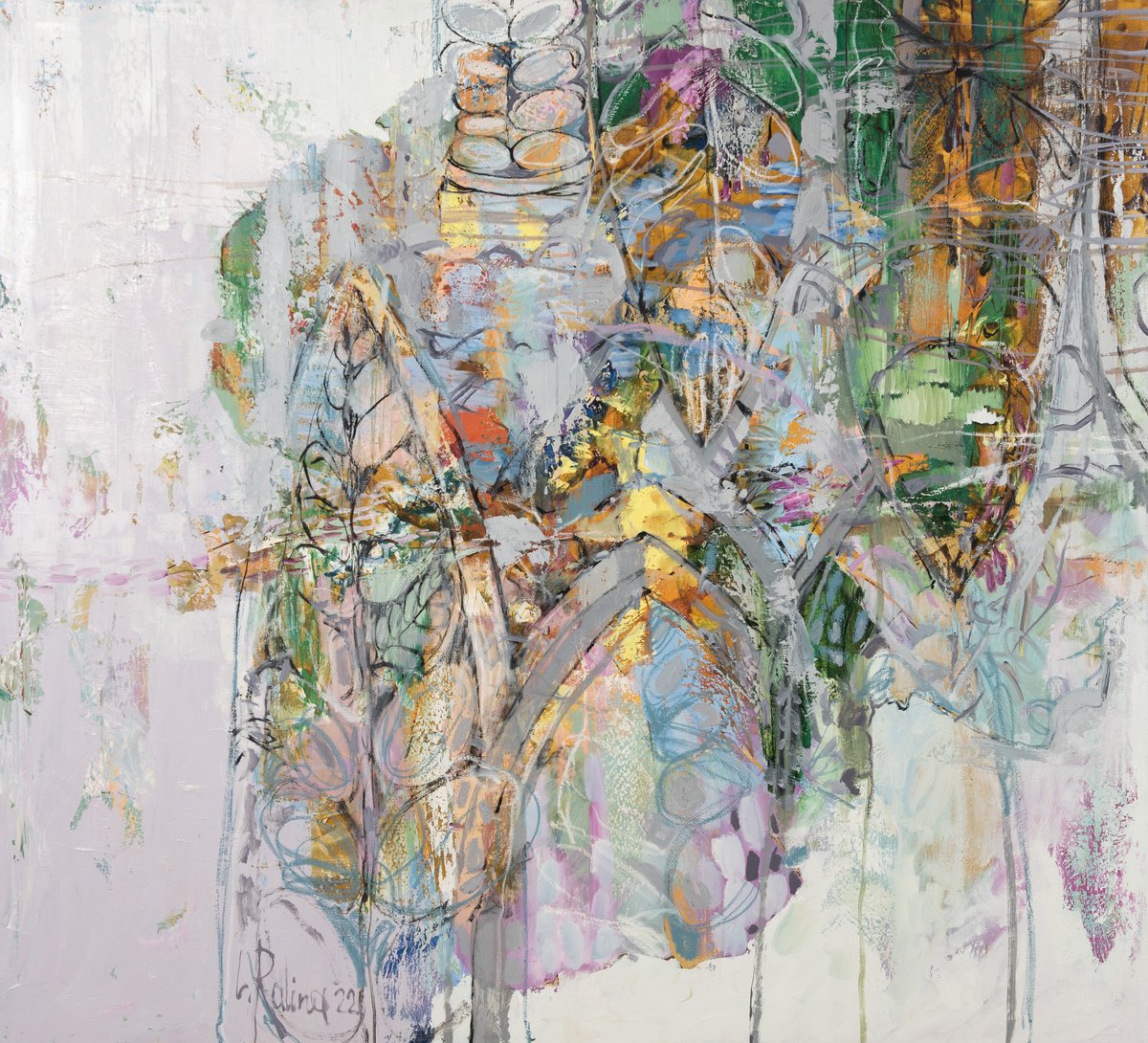 Whisper Of Flowers By Yelena Ralina, 65 X 59, Artwork For Sale On Artfinder