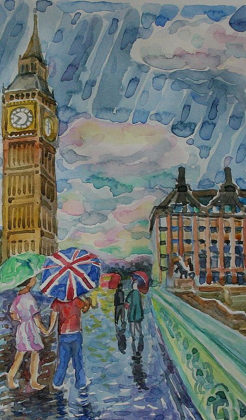 Rain. London by Ilshat Nayilovich