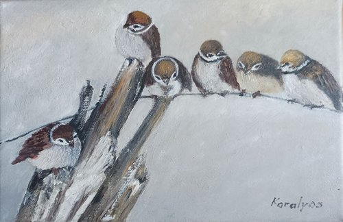 Sparrows by Maria Karalyos