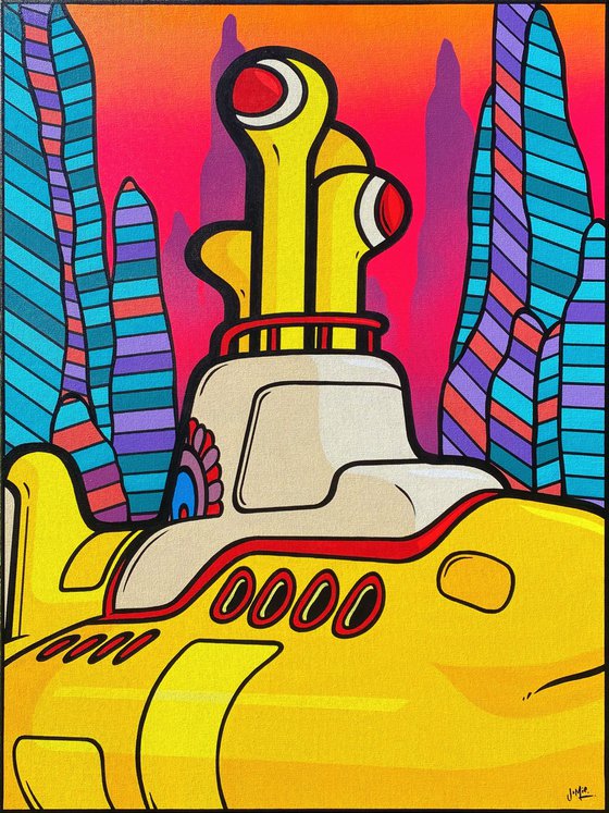 Yellow Submarine on Pink