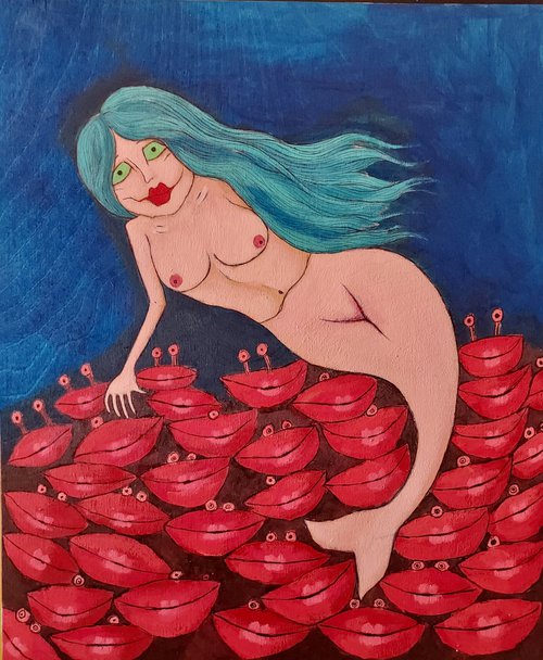 Mermaid. Original painting by ZheKa