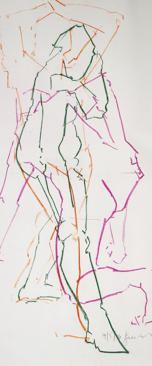 Study of a male Nude - Life Drawing No 501 by Ian McKay