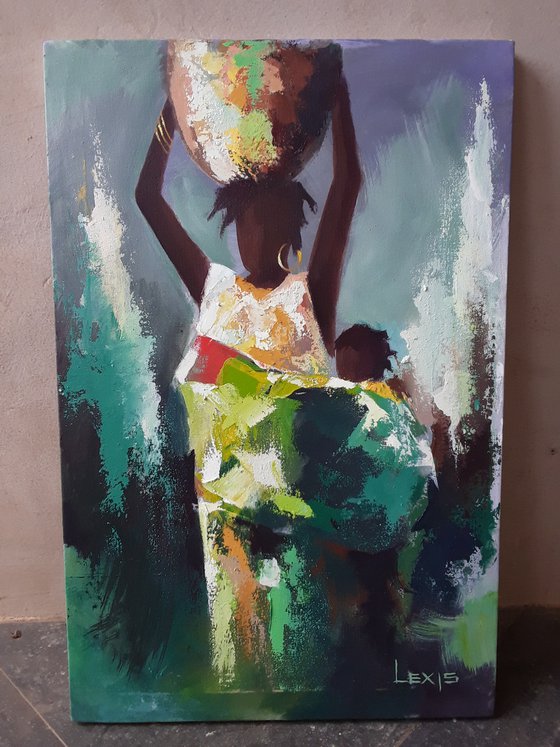 African mother and child, Carrying Tomorrow