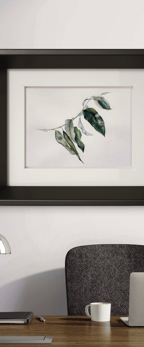 Green twig by Julia Gorislavska