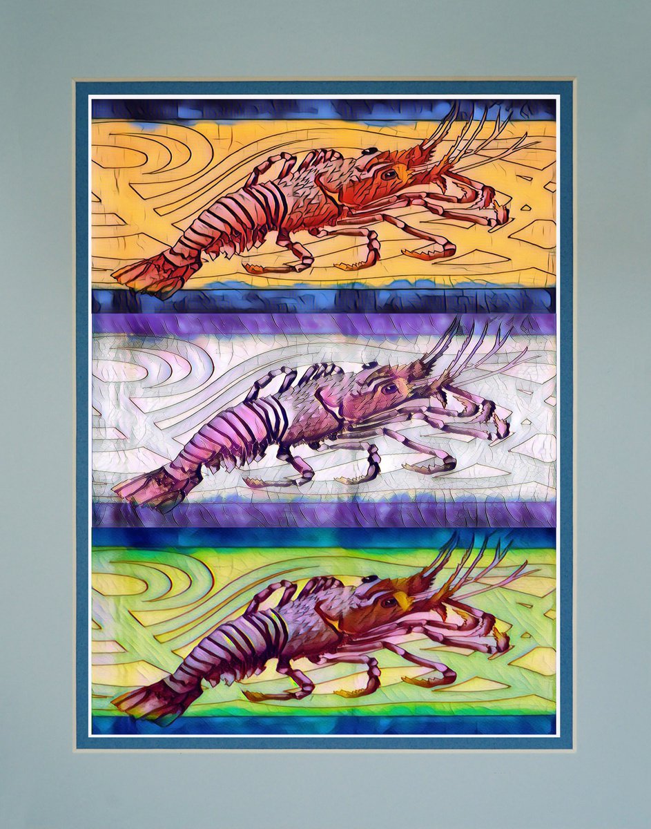 Art-Nouveau Lobster Tiles by Robin Clarke