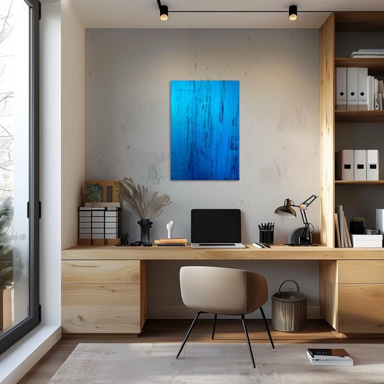 Hand-painted Blue Flow
