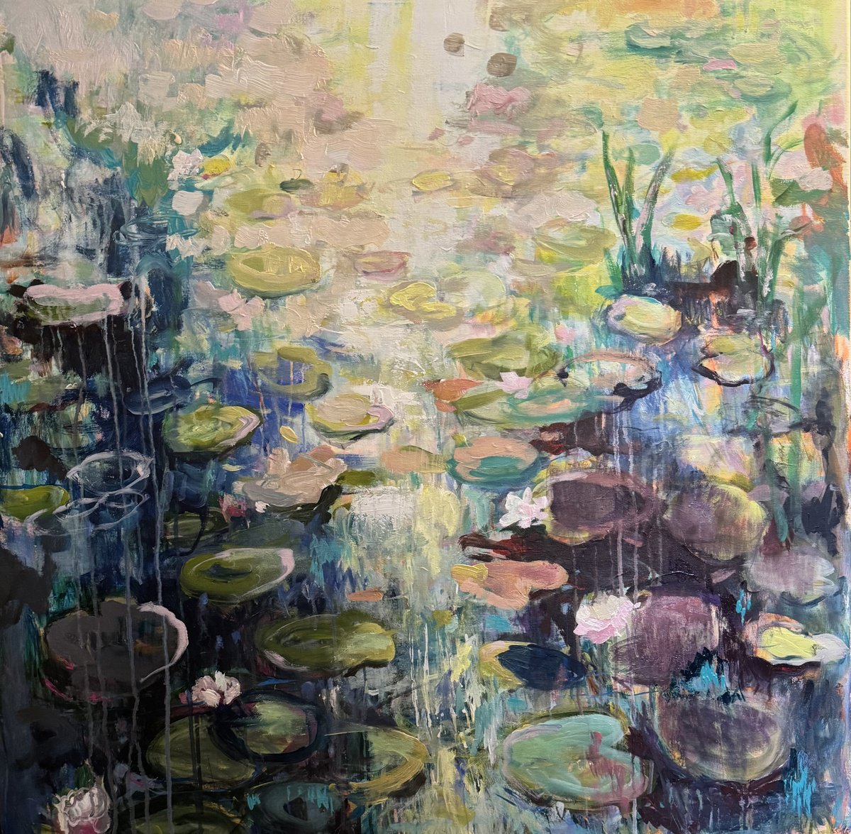 Pondscape 1 By Ayse Mcgowan, 39 X 39, Artwork For Sale On Artfinder