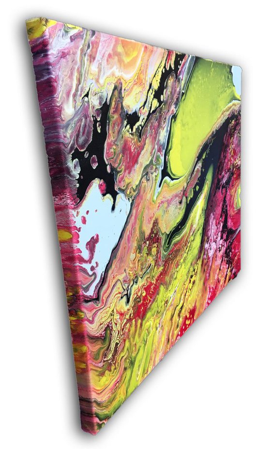 "Invasion" - Original Abstract PMS Acrylic Painting, 20 x 16 inches
