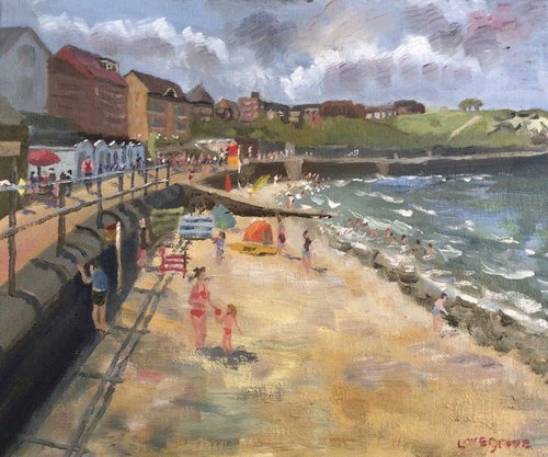 St Mildred’s Bay, Westgate Kent. Oil painting by Julian Lovegrove Art
