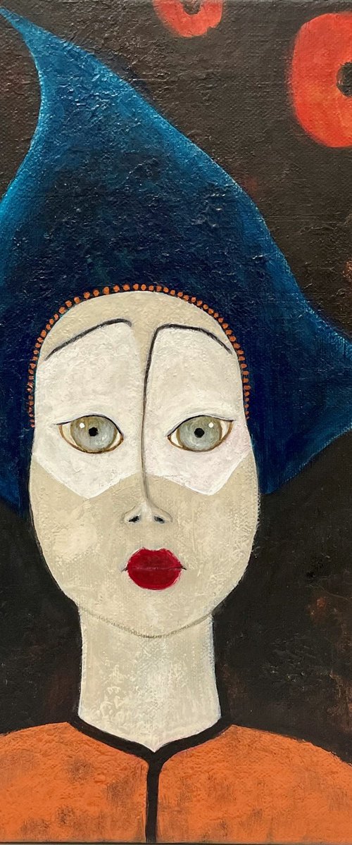 CLOWN WITH A TRICORN HAT by Eleanor Gabriel