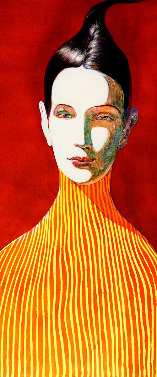 Yellow Turtleneck by Victor Tkachenko