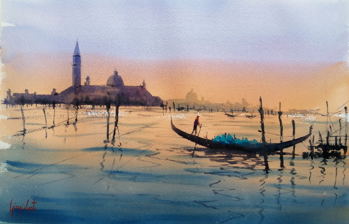 Impressionistic Watercolour , Venice 132 By Giorgio Gosti, 21 X 14, Artwork For Sale On Artfinder