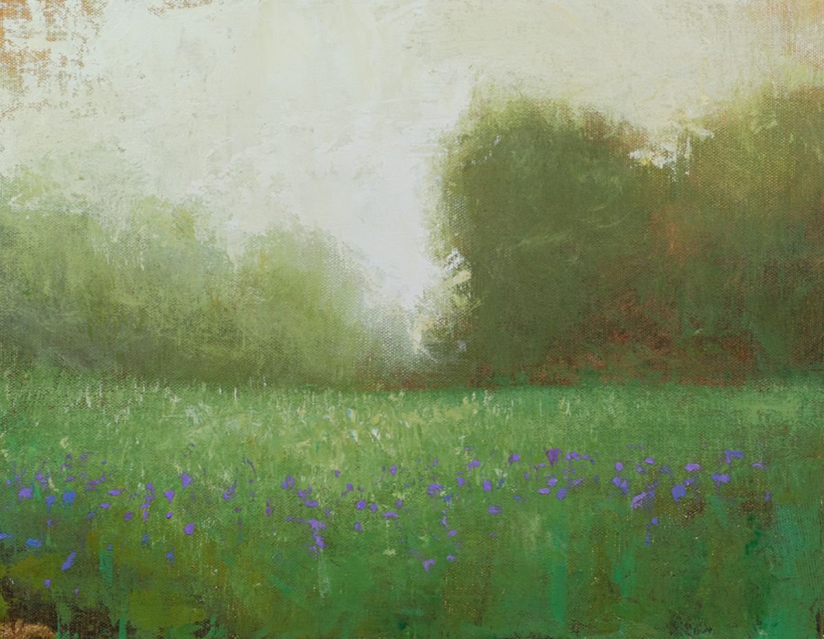 Wild Iris Field Acrylic painting by Don Artfinder