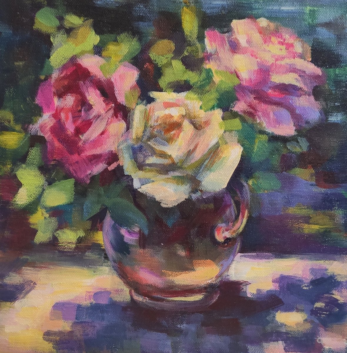 Roses on the table Still life with flowers by Anastasia Art Line