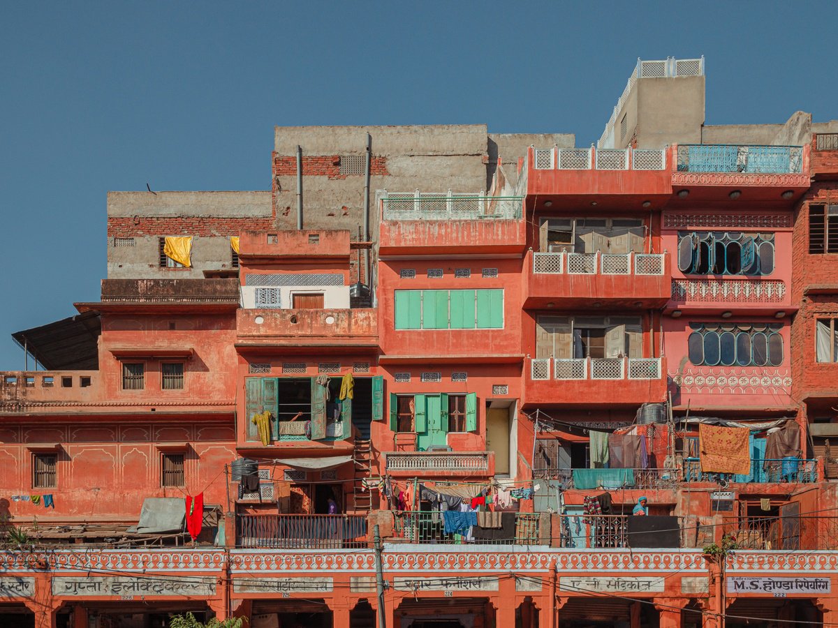 Photorealistic Cityscapes Photograph By Serge Horta, 24 X 19", The Pink City No.7, Original Artwork