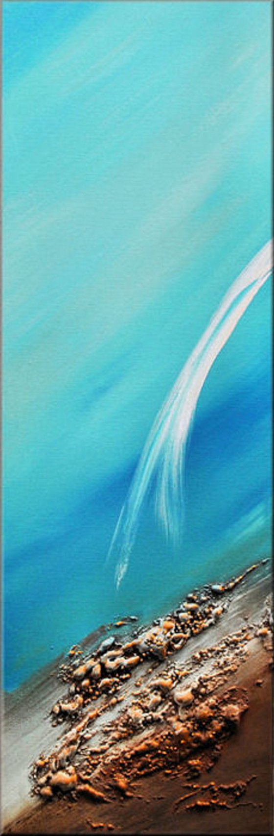 At the Sea - Seascape - Acrylic Painting - Canvas Art- Blue Wall Art
