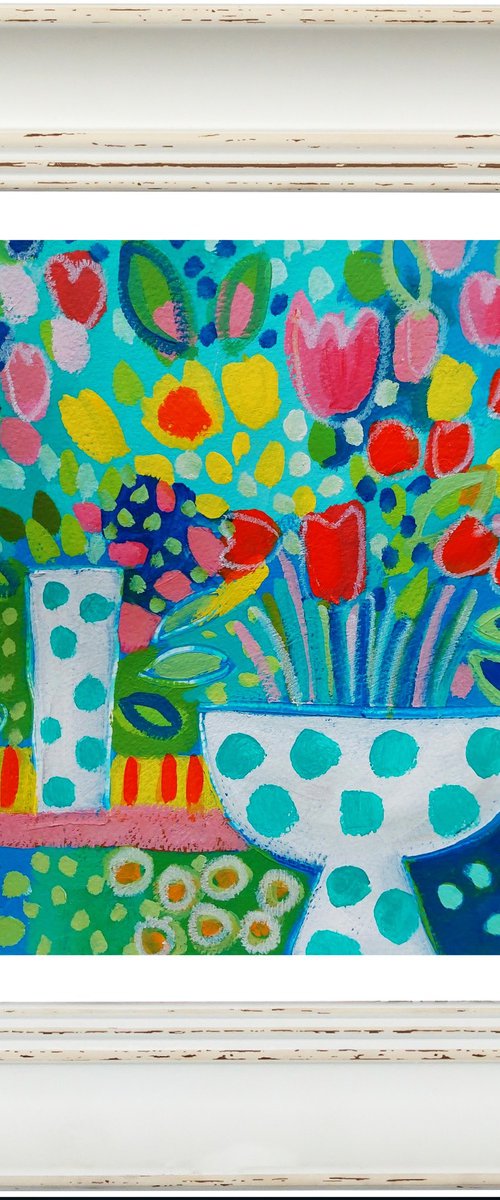 Still Life with Red Tulips IV by Jan Rippingham