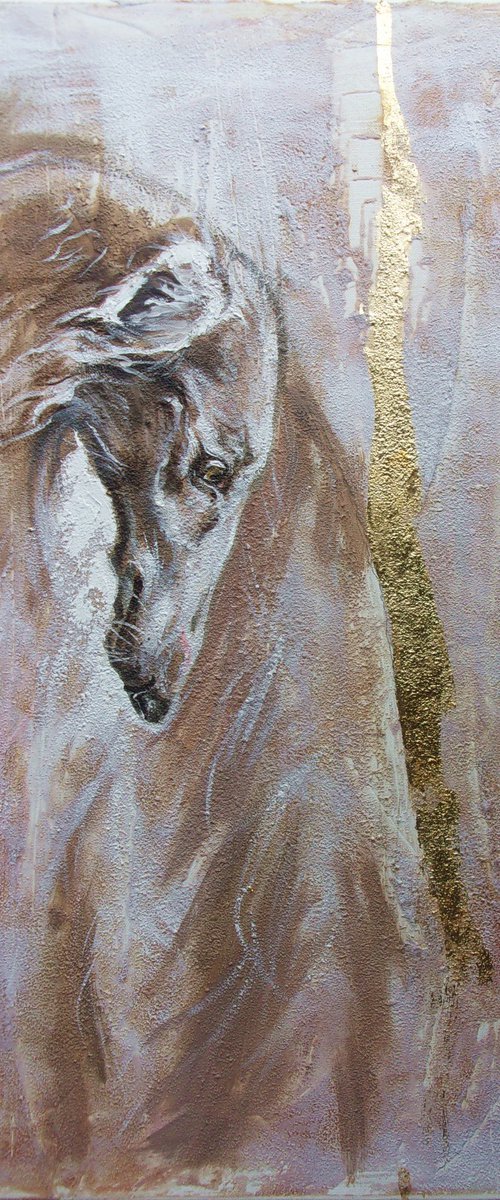 " MR. WHITE " BORZOI by Monika Luniak