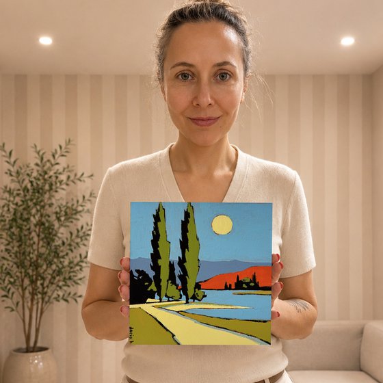 Painting "Bright Colorful Landscape"